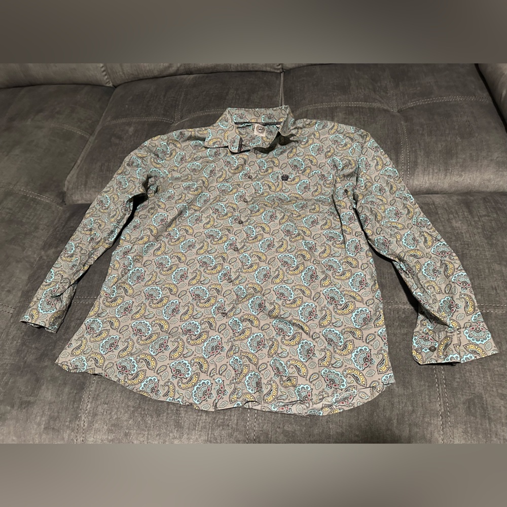 Cinch men’s long sleeve button up shirt